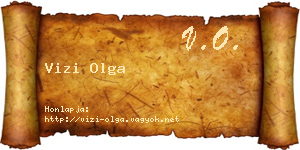 Vizi Olga névjegykártya