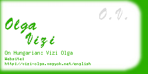 olga vizi business card